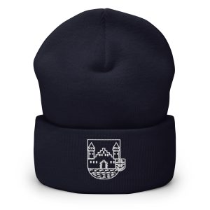 Umgeschlagene Beanie Navy-Blau